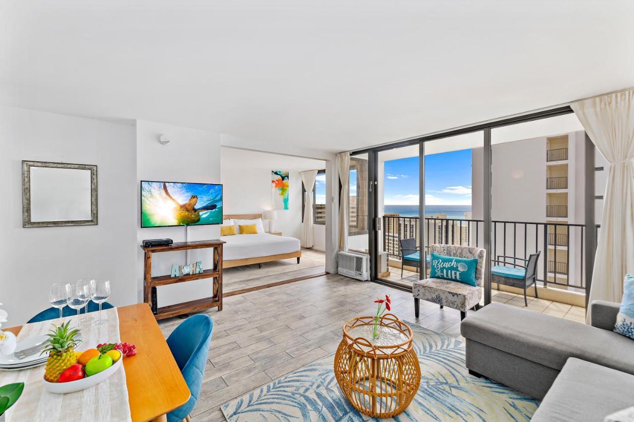 1Br With Great Ocean Views, 1 Block To Waikiki Beach Гонолулу Экстерьер фото