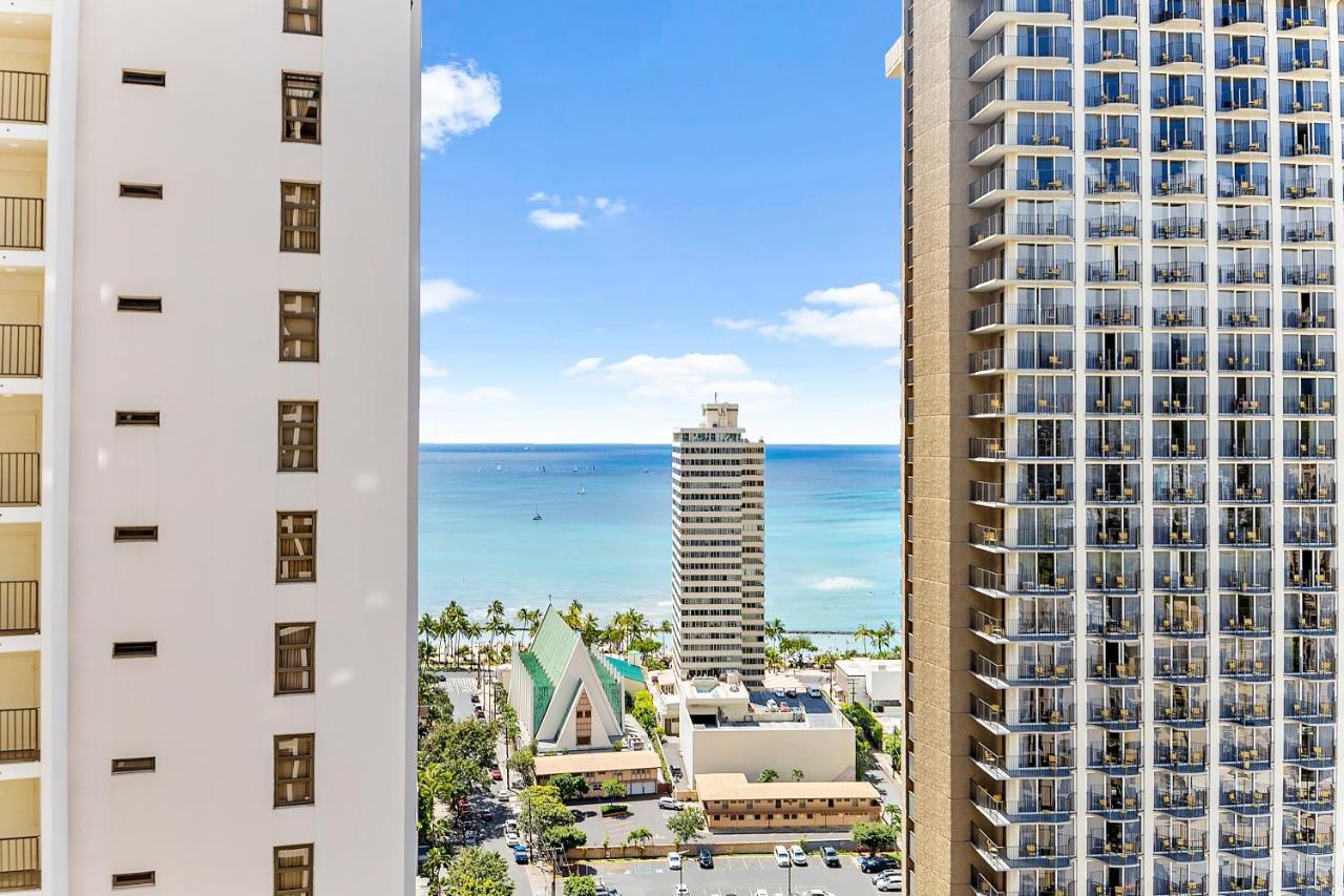 1Br With Great Ocean Views, 1 Block To Waikiki Beach Гонолулу Экстерьер фото